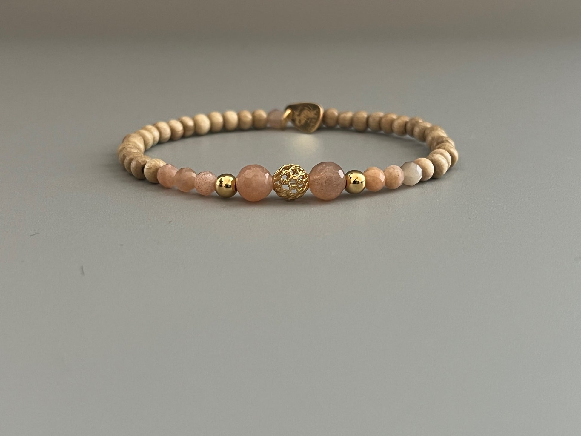 Bracelet Cybèle en Pierre de Lune Orangée