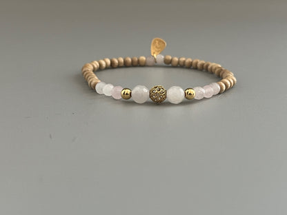 Bracelet Cybèle en Quartz Rose