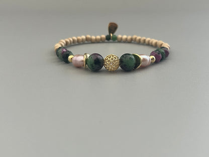 Bracelet Poema en Rubis Zoisite